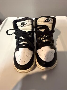 Nike Kids Black and White Mid-Top Sneakers